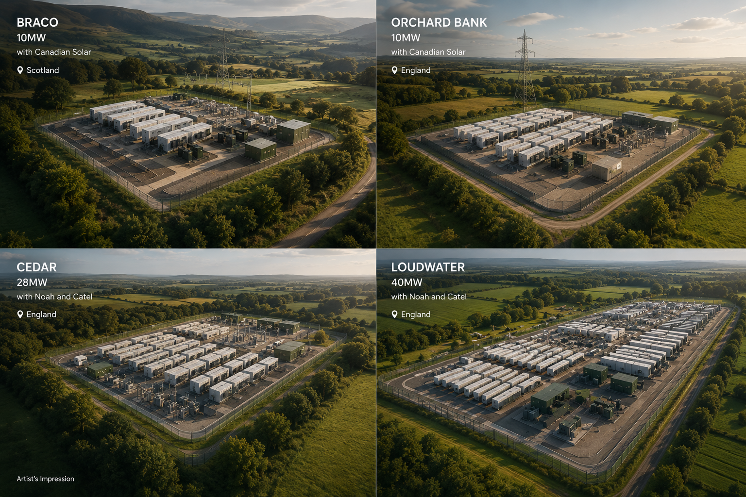 ESM Power BESS Portfolio — grid-scale battery energy storage sites